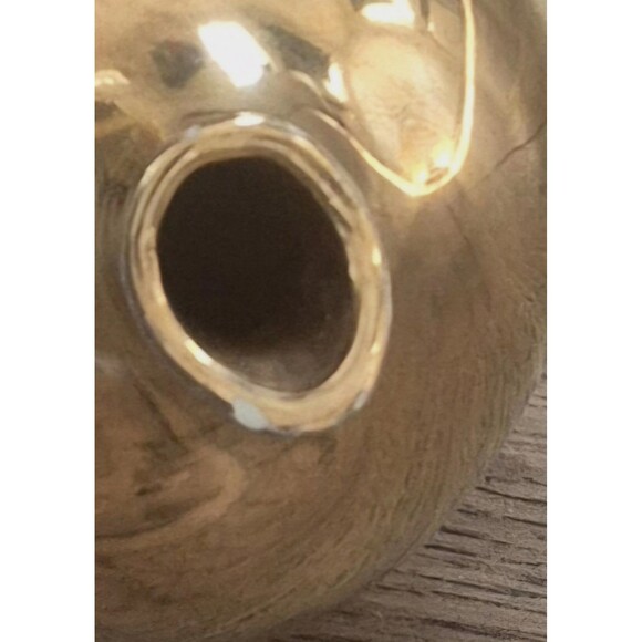 Vtg Mid Century Modern Gold Ceramic Miniature Decorative Jug Paint Chip - Picture 4 of 4